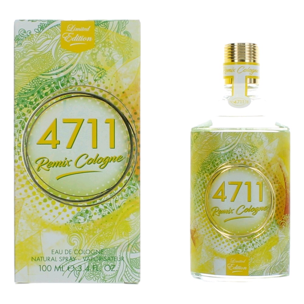Bottle of 4711 Remix Cologne Lemon by Muelhens, 3.4 oz Eau De Cologne Spray for Unisex